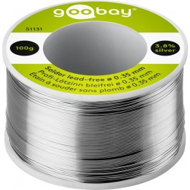 Goobay soldeertin 0,35mm 100gram loodvrij met zilver