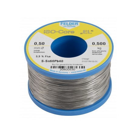 Felder 20600530 ISO-core EL soldeertin 0,5mm 500gram