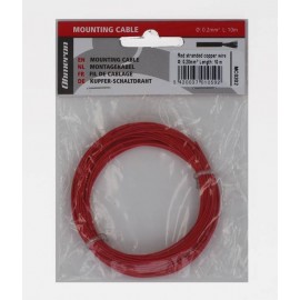 Ohmeron MC0202S montagedraad 0.2mm² massief rood 10m