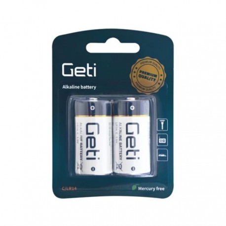 Geti LR14 C-cell 1.5V Alkaline batterijen set van 2