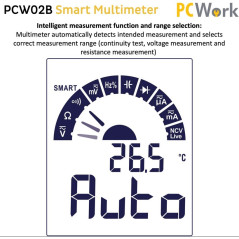 PCWork PCW02B Digitale smart multimeter