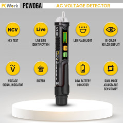 PCWork PCW06A Voltstick contactloze AC spanningszoeker