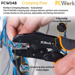 PCWork PCW04B AMP-connector krimptang