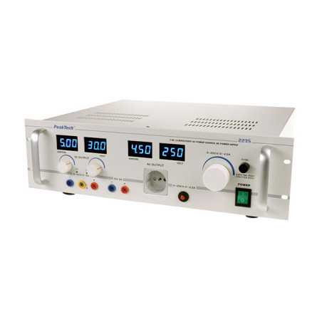 PeakTech 2235 Laboratoriumvoeding 0-30VDC & 0-5A + 0-250VAC & 4,5A