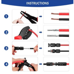 Eurokomp E6108 MC4-connector krimptang met accessoires