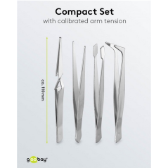 FixPoint 77101 set van 4 pincetten | Soldeerbout-shop.nl