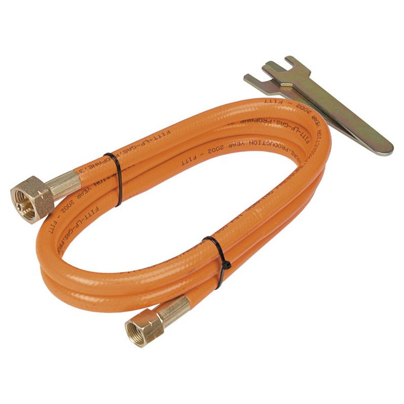 NEO Tools 20-006 rubberen gasslang W21.8 naar 3/8inch 5m met sleutels