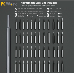 PCWork PCW08B mini-schroevendraaierset 48-delig