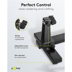 Goobay 76559 Verstelbare printplaathouder met soldeerbouthouder