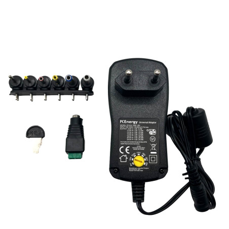 PCEnergy PCE24-1000-UNI Voedingsadapter DC 9-24V 1A 24W