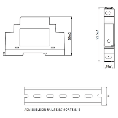 PCEnergy PCE15-24-0,63-DIN-S DC voeding DIN-rail 24V 0,63A 15W