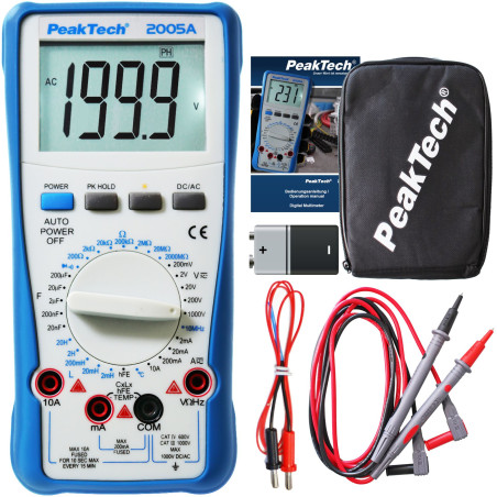 PeakTech 2005A Digitale multimeter | Soldeerbout-shop.nl