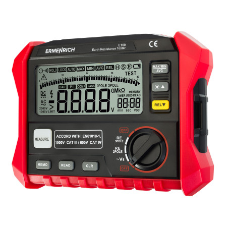 Ermenrich ET60 Aardweerstandsmeter | Soldeerbout-shop.nl