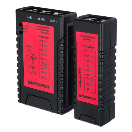 Ermenrich NP10 NetGeeks Netwerkkabeltester en PoE-tester | Soldeerbout-shop.nl