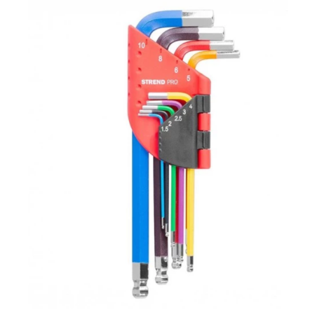 Strend Pro 2310946 inbussleutelset 9-voudig | Soldeerbout-shop.nl