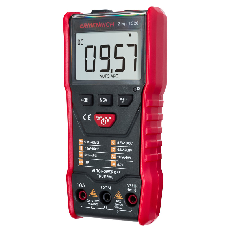 Ermenrich TC20 Digitale multimeter (rood) Ermenrich TC20 Digitale multimeter (rood)