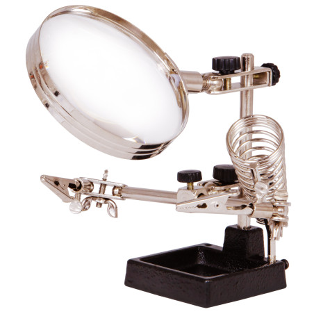 Levenhuk ZF17 Derde hand met vergrootglas en soldeerbouthouder