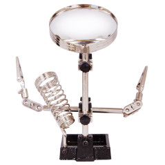 Levenhuk ZF17 Derde hand met vergrootglas en soldeerbouthouder