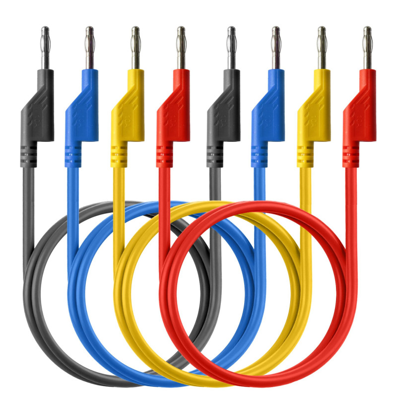 PeakTech 7046 Meetsnoerenset 4-delig 120VDC/50VAC 10A 25cm PeakTech 7046 Meetsnoerenset 4-delig 120VDC/50VAC 10A 25cm