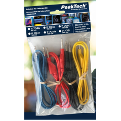 PeakTech 7047 Meetsnoerenset 4-delig 120VDC/50VAC 10A 50cm