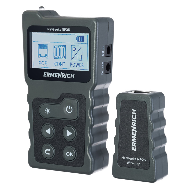 Ermenrich NP25 NetGeeks Netwerkkabeltester en PoE-tester