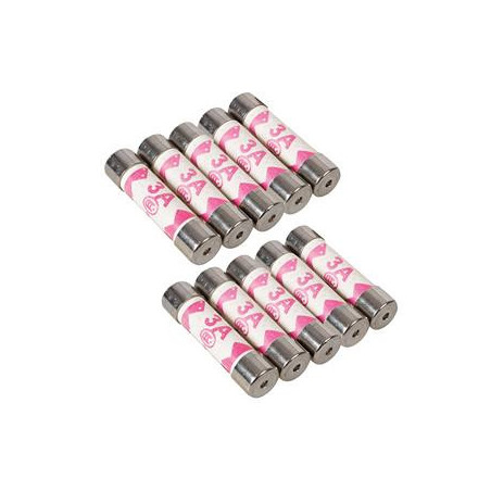 Powermaster 595539 zandzekering 6.3x25.4mm 3A (10stuks)