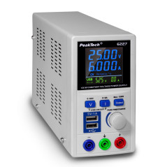 PeakTech 6227 Labvoeding 0-60VDC & 0-5A en 2x USB | Soldeerbout-shop.nl