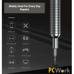 PCWork PCW08A mini-schroevendraaierset 30-delig | Soldeerbout-shop.nl