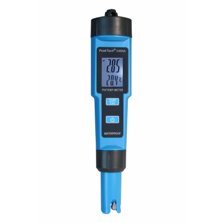 PeakTech 5305A 2-in-1 vloeistoftester PH- en Thermometer |  Soldeerbout-shop.nl