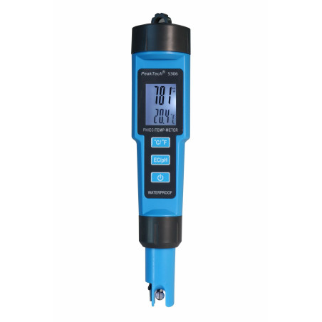 PeakTech 5306 3-in-1 vloeistoftester PH-, EC- en Thermometer |  Soldeerbout-shop.nl