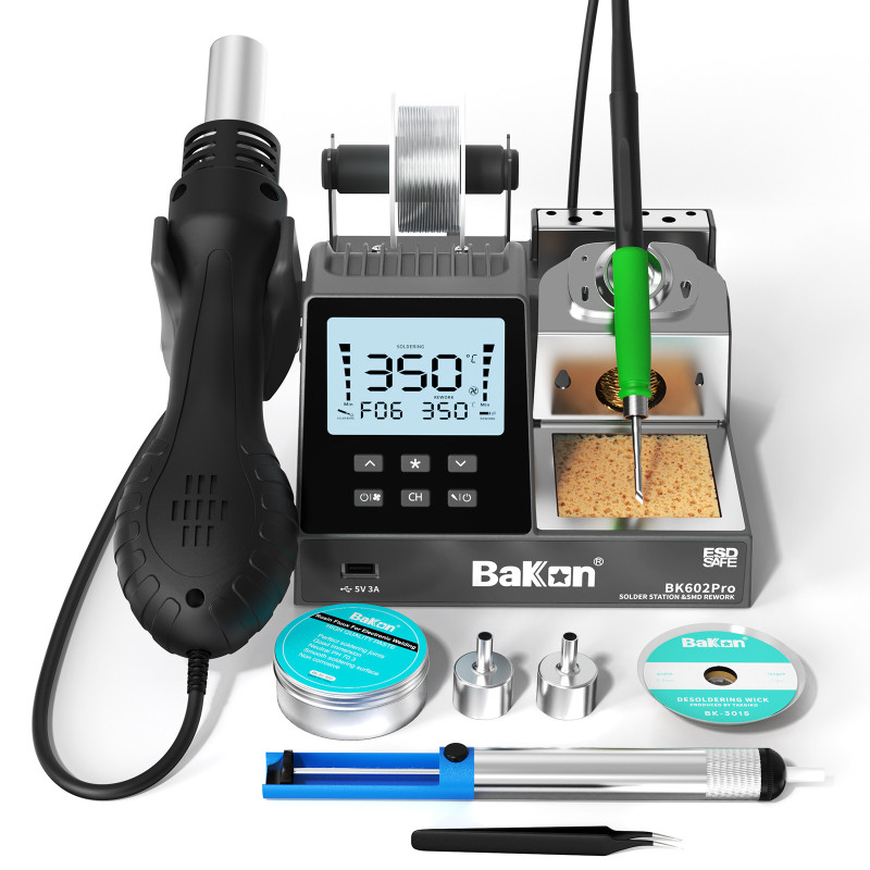 Bakon BK602 PRO SMD hetelucht- en soldeerstation