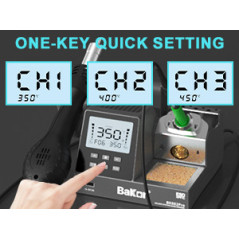 Bakon BK602 PRO SMD hetelucht- en soldeerstation | Soldeerbout-shop.nl