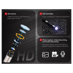 UNI-T UT663B-3m Endoscoop inspectiecamera 3m | Soldeerbout-shop.nl