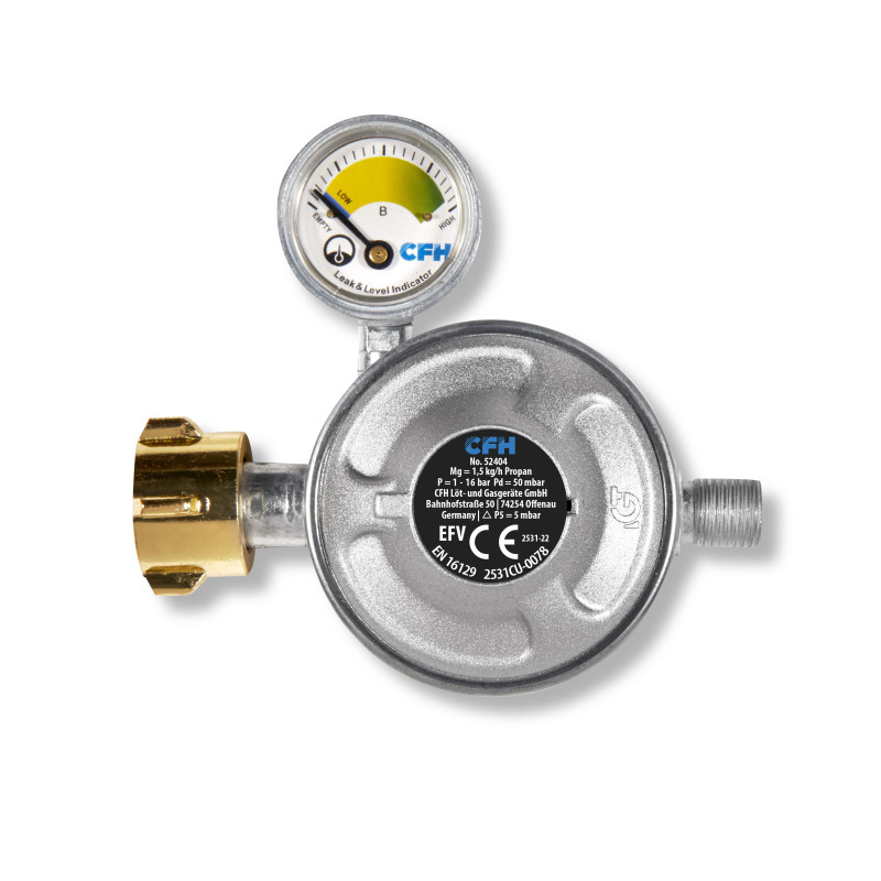 CFH DRF404 Gasdrukregelaar 50mBar met niveaumeter CFH DRF404 Gasdrukregelaar 50mBar met niveaumeter