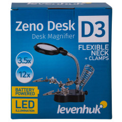 Levenhuk Zeno Desk D3 Derde hand met vergrootglas en soldeerboutstandaard | Soldeerbout-shop.nl