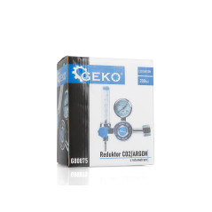 GEKO G80075 CO2 en Argon gasdrukregelaar instelbaar met flowmeter | Soldeerbout-shop.nl