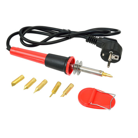 GEKO G20051 houtbrandpen met extra brandpunten 6-delig | Soldeerbout-shop.nl