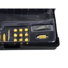 GEKO G20050 houtbrandpen met extra brandpunten 23-delig | Soldeerbout-shop.nl