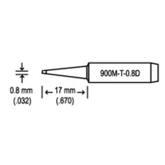 Bakon 900M-T-0.8D soldeerpunt beitel 0,8mm | Soldeerbout-shop.nl