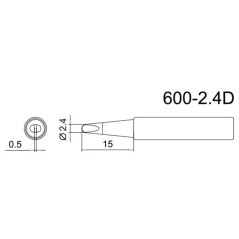 Bakon 600M-2.4D soldeerpunt beitel 2,4mm