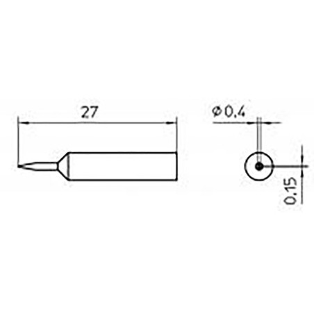Weller XNT 1SC  Soldeerpunt spits 0.4mm