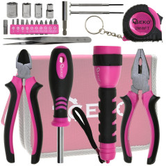 GEKO G10107 23-delige gereedschapsset (roze) | Soldeerbout-shop.nl