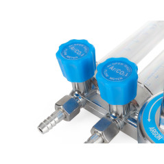 GEKO G80076 CO2 en Argon gasdrukregelaar instelbaar met 2x flowmeter | Soldeerbout-shop.nl