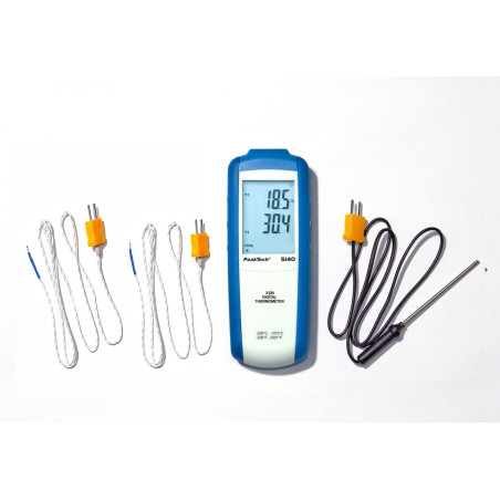 PeakTech 5140 Dubbele digitale thermometer -200 tot +1372°C  | Soldeerbout-shop.nl