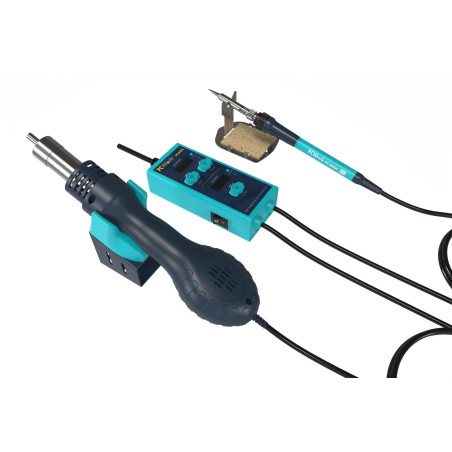 PCWork PCW09C 2-in-1 SMD hetelucht- en soldeerstation | Soldeerbout-shop.nl