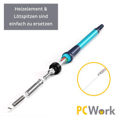 PCWork PCW09C 2-in-1 SMD hetelucht- en soldeerstation | Soldeerbout-shop.nl