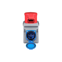 McPower CEE-combinatie wandcontactdoos 16A 5-polig + Schuko | Soldeerbout-shop.nl