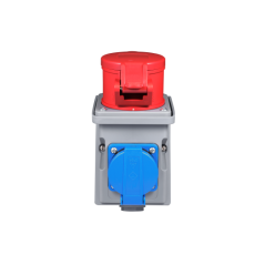 McPower CEE-combinatie wandcontactdoos 16A 5-polig + Schuko | Soldeerbout-shop.nl