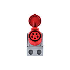 McPower CEE-combinatie wandcontactdoos 16A 5-polig + Schuko | Soldeerbout-shop.nl