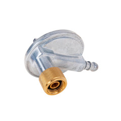 GEKO G80544 Gasdrukregelaar 37mBar haaks met gasslang 2m | Soldeerbout-shop.nl